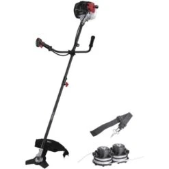 SCHEPPACH Débroussailleuse Thermique BCH3300-100PB - 32,6cm³ Avec 2eme Bobine Et Harnais D'épaule