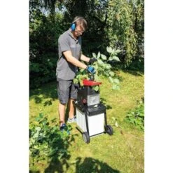 Broyeur De Végétaux électrique Scheppach GS60 2800W 230V, Broie Jusqu'à 45mm D'épaisseur, Capacité Du Bac Intégré 60L, Silencieux, Gants Et Sécateur -Scheppach 91855599 5