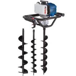 Tarière Thermique Scheppach EB1700 1,77CV Avec 3 Tarières Ø100mm ,Ø150mm, Ø200mm -Scheppach eb1700