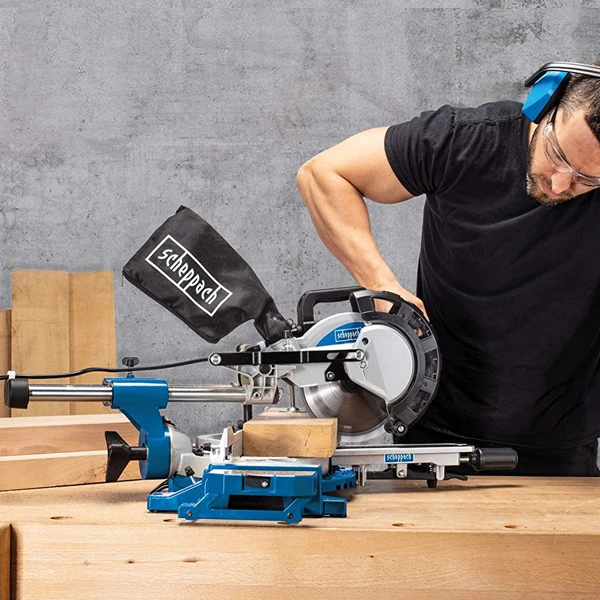 Scie à Onglet Radiale Scheppach Ø216 Mm - HM216 Avec 2 Lames 1 Scie à Onglet Radiale Scheppach Ø216 Mm - HM216 Avec 2 Lames