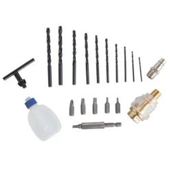 Perceuse Pneumatique Scheppach 3/8 " 6,3 Bar 141 L/min Avec Accessoires