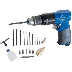 Perceuse Pneumatique Scheppach 3/8 " 6,3 Bar 141 L/min Avec Accessoires -Scheppach perceuse3